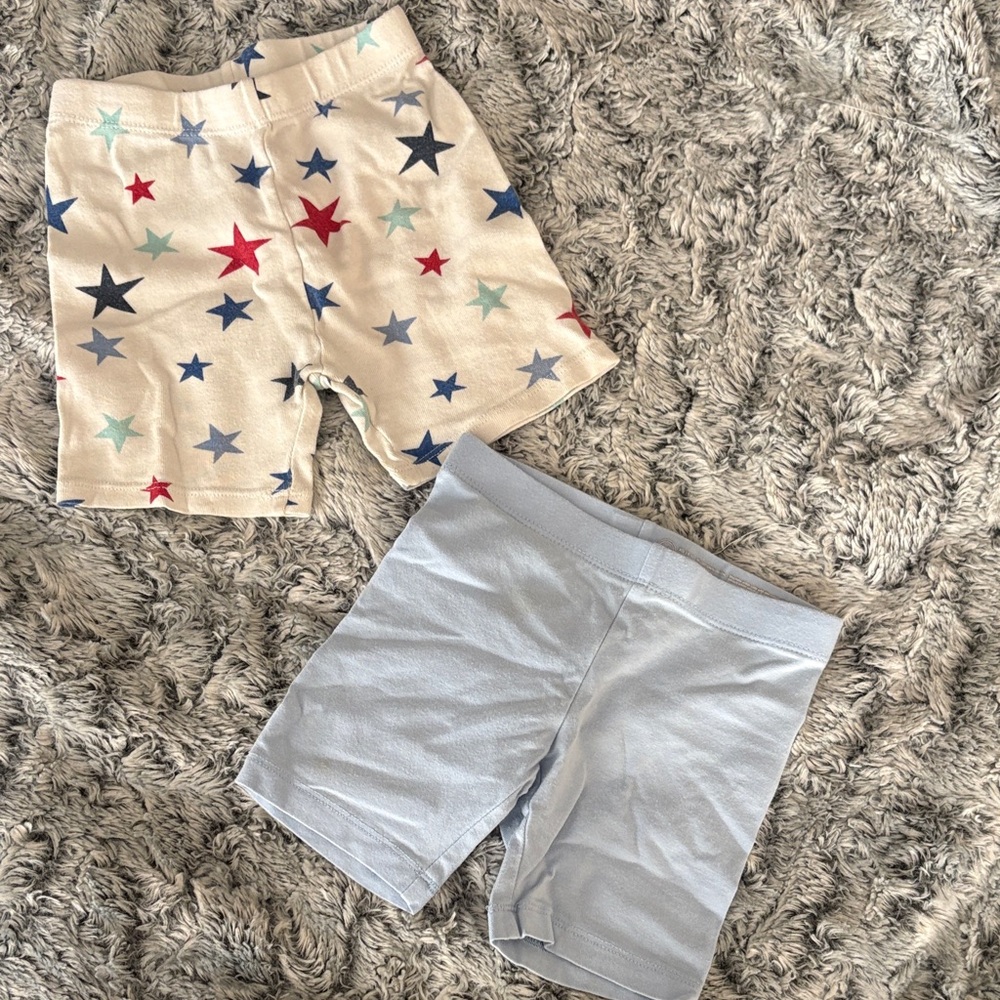 Wonder Nation Multi-Color and Light Blue Shorts Set